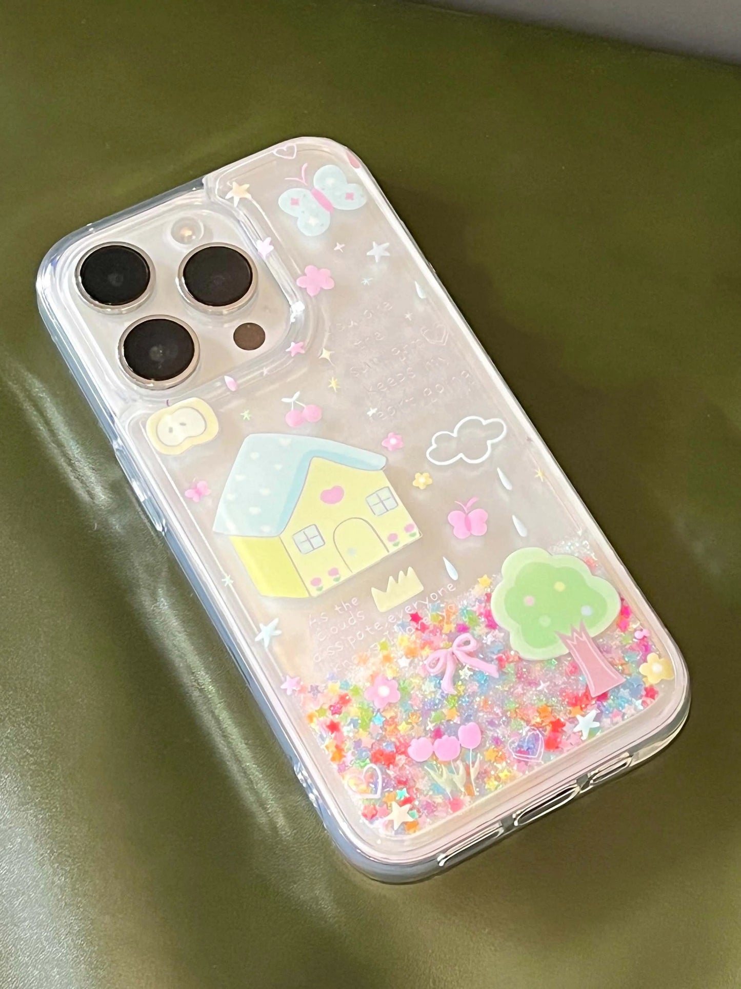 ✨ Sparkly Quicksand Glitter Family Bow Phone Case for iPhone 11-16 Pro Max 📱💖