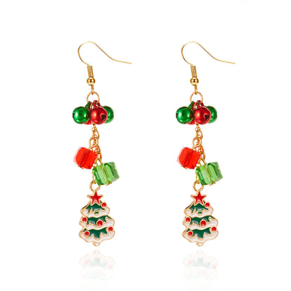 Pink Christmas Santa Earrings Dangle For Women Snowman Snowflake Tree 🎄🎅❄️