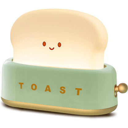 🍞 Adorable Toasty LED Night Light | Fun Bread Table Lamp with Timer 🌙✨ - Pixie Quill