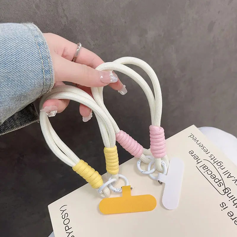 Kawaii Pastel Phone Lanyard 🎀 | Cute Macaron Charm Wrist Strap 🌈 for Trendy Women 💖