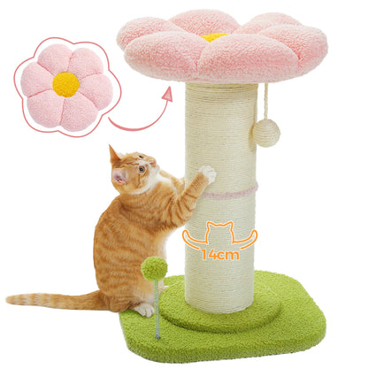 Flower Pink Cat Tree Indoor Scratching Post With Thick Sisal 🐾🌸