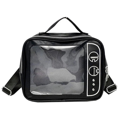 Adorable TV Design Ita Bag Ulzzang Style Crossbody With Transparent Pocket 👜