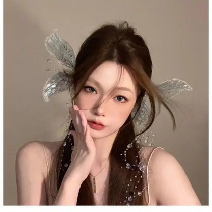 Kawaii Fairy Forest Guardian Headwear 🌸✨ with Enchanted Ears & Sparkling Butterfly Wings 🦋💖