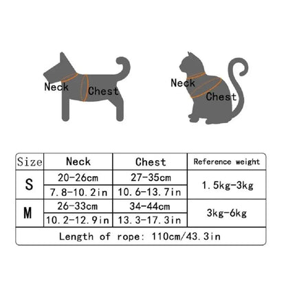 🐾 Adorable Adjustable Pet Harness & Leash Set 🌟 Cute Vest for Small Cats & Dogs 🐶💕