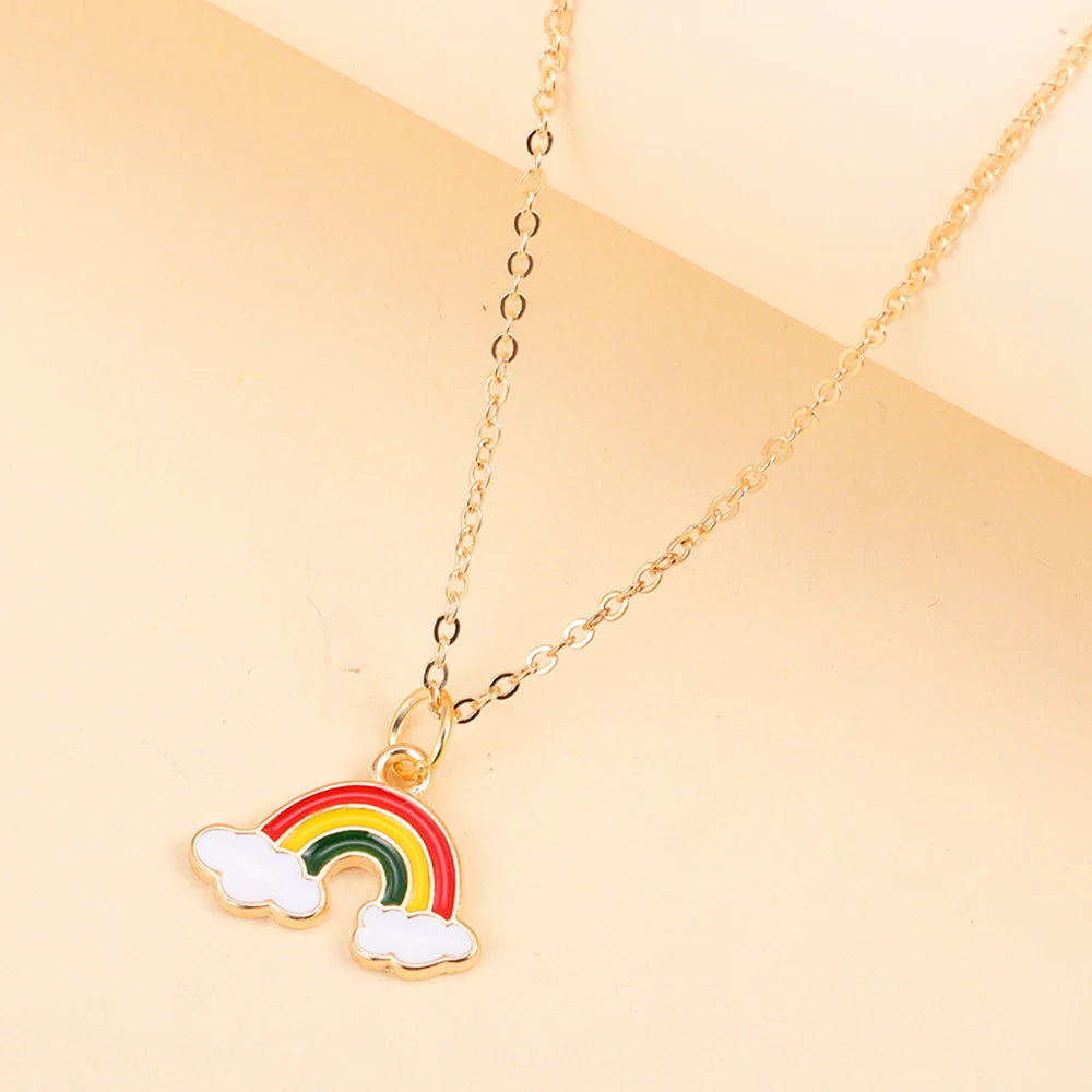 Kawaii Rainbow Unicorn Pendant Necklace 🌈✨ - Adorable Choker for Girls & Women 🎀 - Perfect Birthday Gift! 🎁