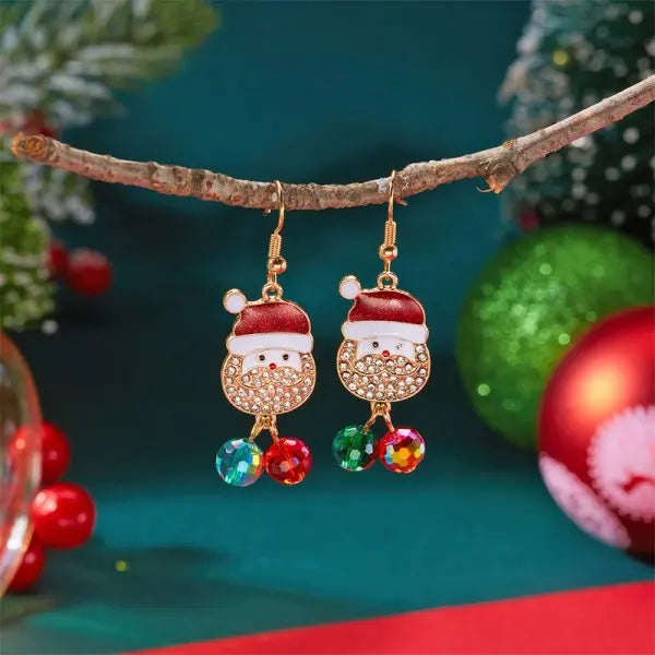 Sweet Green Bowknot Bell Earrings For Women Xmas Gift Dangle Wind Chime 🎄✨