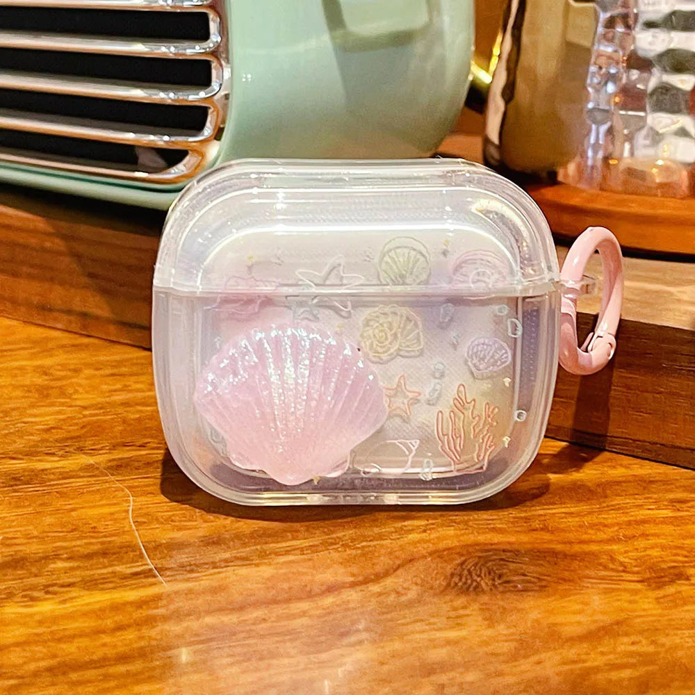 🌊✨ Adorable 3D Shell & Starfish AirPods Case for Ocean Lovers! 🌟🐚 - Pixie Quill