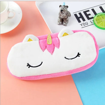 Kawaii Plush Unicorn Pencil Case - Magical School Essential 🦄✨