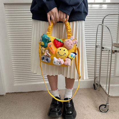 Kawaii Cartoon Sling Bag 👜✨ Adjustable Strap Large Capacity Crossbody Tote for Fun Adventures 🎈💕