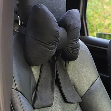 Adorable Pink Bow Car Head Pillow 🎀 | Cute Neck Support for All Seasons 🌸✨