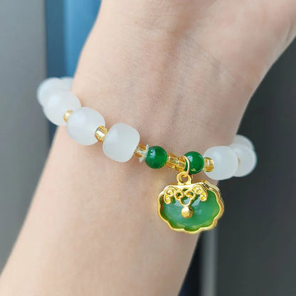 Charming Kawaii Peach Blossom Woven Bracelet 🌸✨