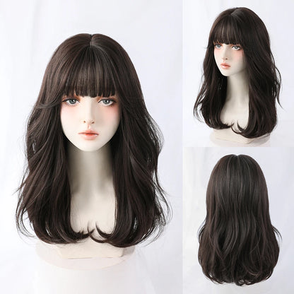 Kawaii Blonde Cosplay Wig 🎀✨ | Wavy Synthetic Hair with Bangs for Daily & Party Looks 💖