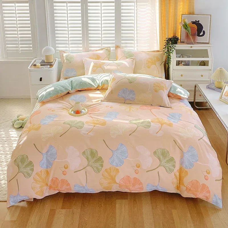 Adorable Strawberry Dreams Reversible Kawaii Bedding Set 🍓✨ Soft Cotton Duvet Cover with Pillowcases