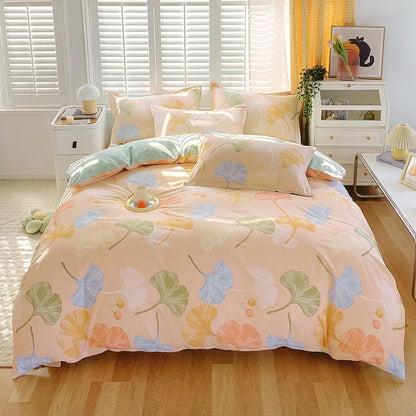 Adorable Strawberry Dreams Reversible Kawaii Bedding Set 🍓✨ Soft Cotton Duvet Cover with Pillowcases