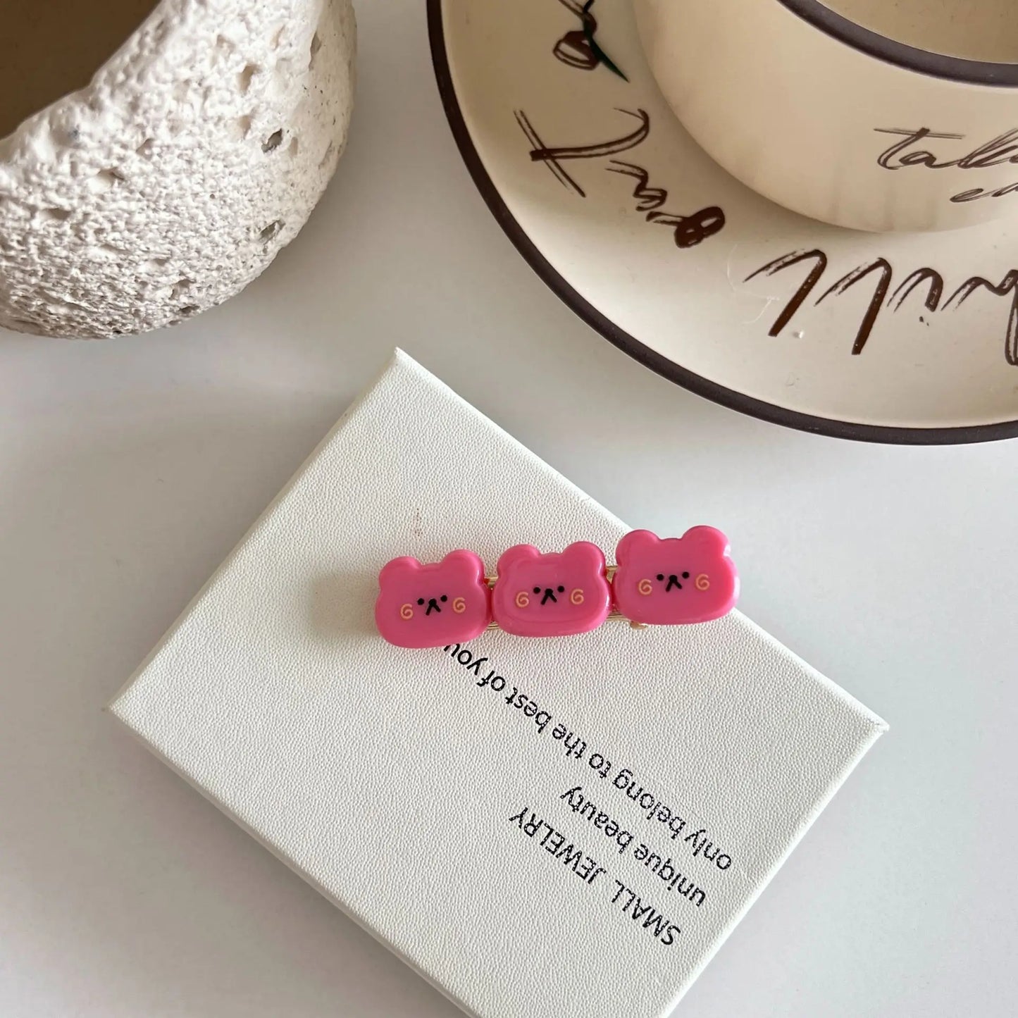 Geometric Star Rabbit Hair Clips Set Multicolor Acrylic Side Bangs 🐰✨