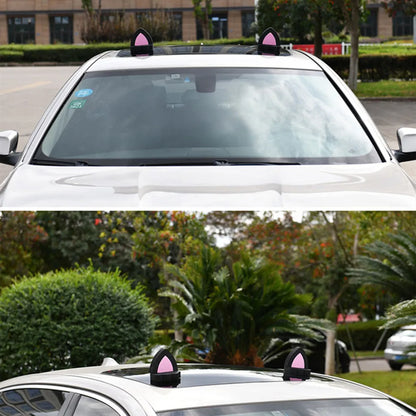Kawaii 3D Cartoon Rabbit & Cat Ear Stickers 🐰🐱 | Cute EVA Foam Car Roof Decor Accessories 🌈💖