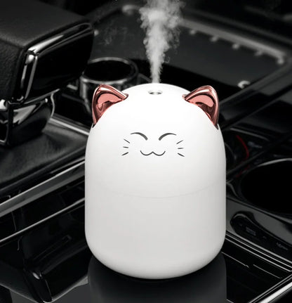 Cute 250ml Kawaii Desktop Humidifier 🌈💧 - Colorful Mist & Aroma Diffuser for Cozy Bedrooms 🛏️✨