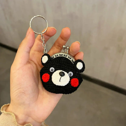 Charming Crochet Animal Keychain Bag Rabbit Plush Pendant Handmade 🧶🐰