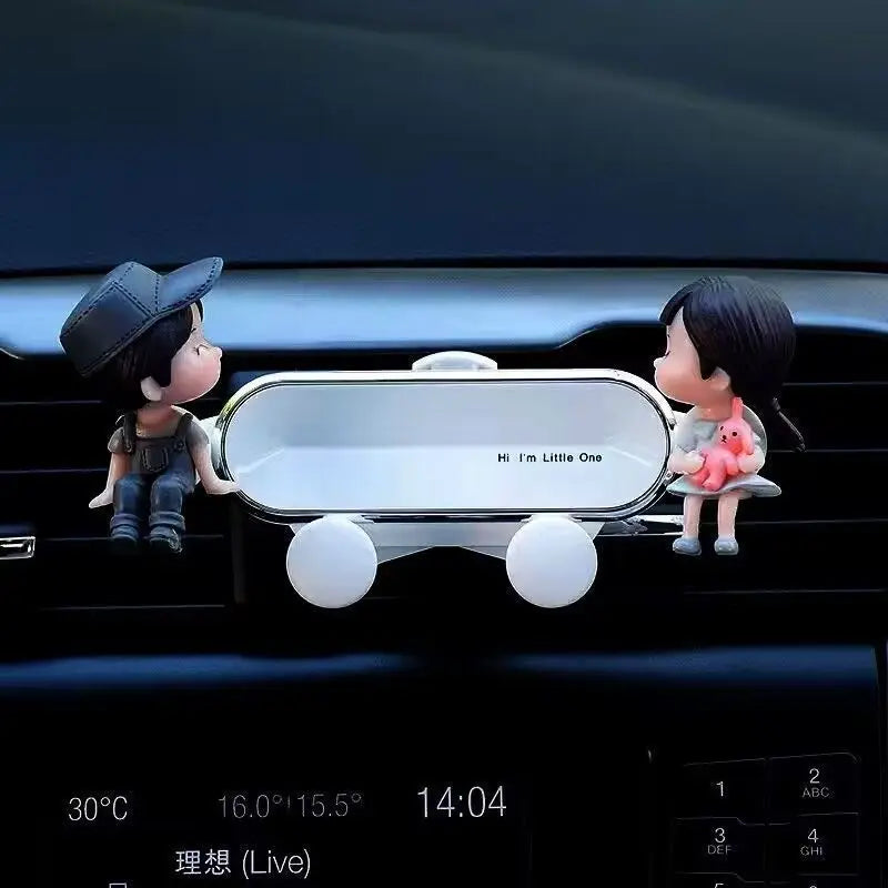 Kawaii Car Air Outlet Phone Holder 🐾✨ - Cute Cartoon Navigation Buddy & Multi-Functional Accessory!