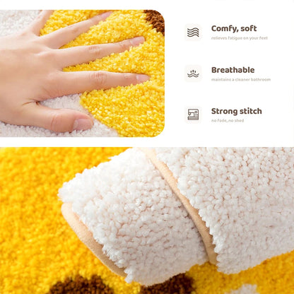 Kawaii Plush Non-Slip Bath Mat 🛁✨ Super Absorbent Microfiber Carpet for Cute Bathrooms - 40x60cm 🌈💖