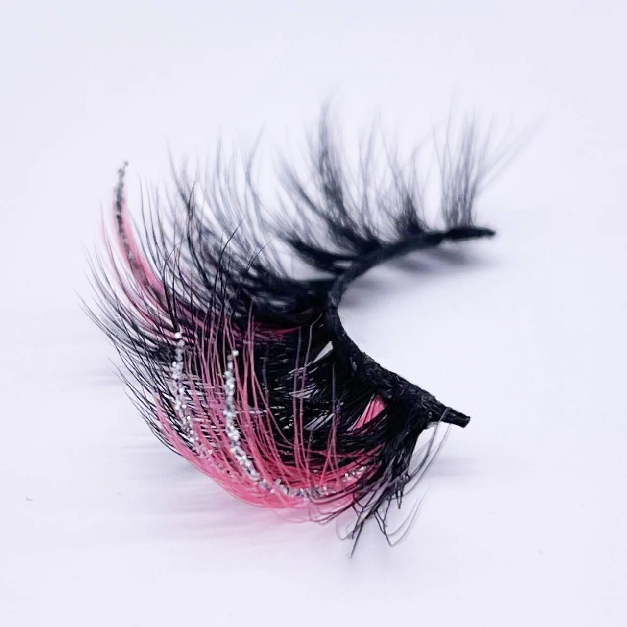 ✨ Kawaii Glitter Ombre 20MM Mink Lashes 🌈 | Dramatic & Colorful Fake Eyelashes 💖