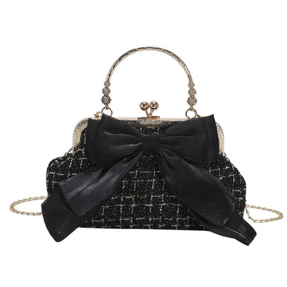 Kawaii Vintage Bow & Chain Tote Bag 🎀 | Adorable Crossbody Purse for Trendy Ladies 💖✨