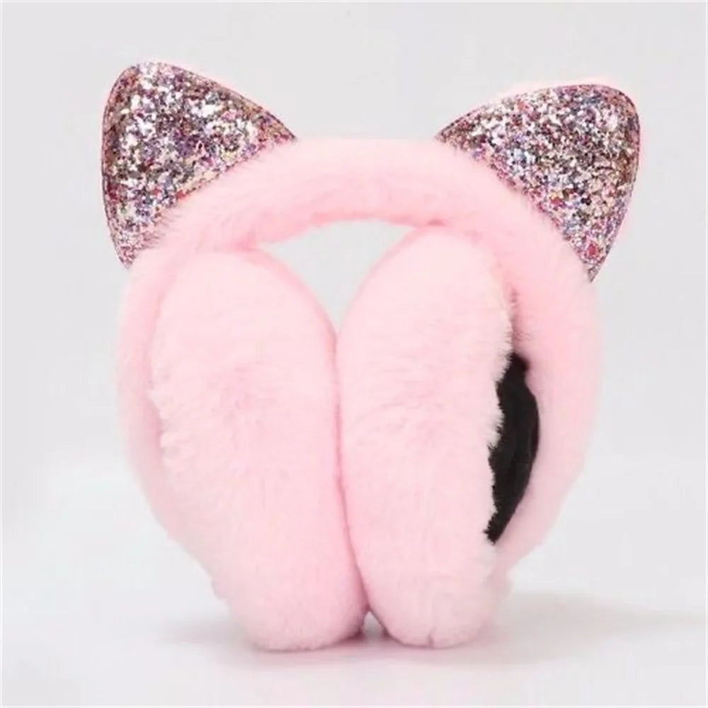 Kawaii Cat Ear Plush Earmuffs 🐾❄️ Cozy Warmth for Girls & Kids!