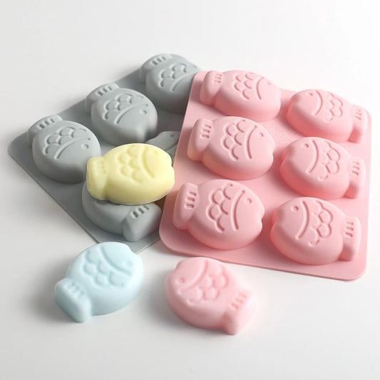 Cute Round Fish Shape Silicone Molds For DIY Soap And Candles 🐟✨
