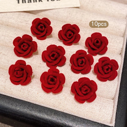 Kawaii Floral Hair Clips 🌸✨ - Set of 10 Adorable Rose Hair Accessories for Everyday Glam!
