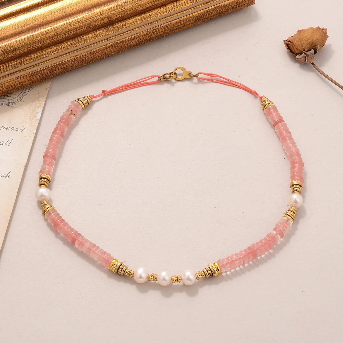 Kawaii Colorful Stone Beads Necklace 🌈✨ Perfect Gift for Girls & Women 💖 Acero Inoxidable