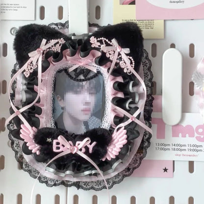 Sweet Lace Photo Card Holder Case For Kpop ID Cards Toploader Sleeve 🃏💖