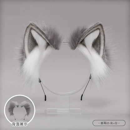 Kawaii Fox Ear Headband 🦊💖 - Adorable Cat Ears Hair Hoop for Cosplay, Halloween & Costume Fun! 🎉✨