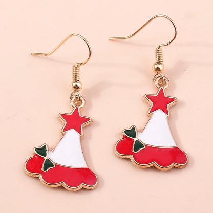 Whimsical Christmas Drop Earrings For Women Tree Deer Santa Dangle Jewelry 🎄✨