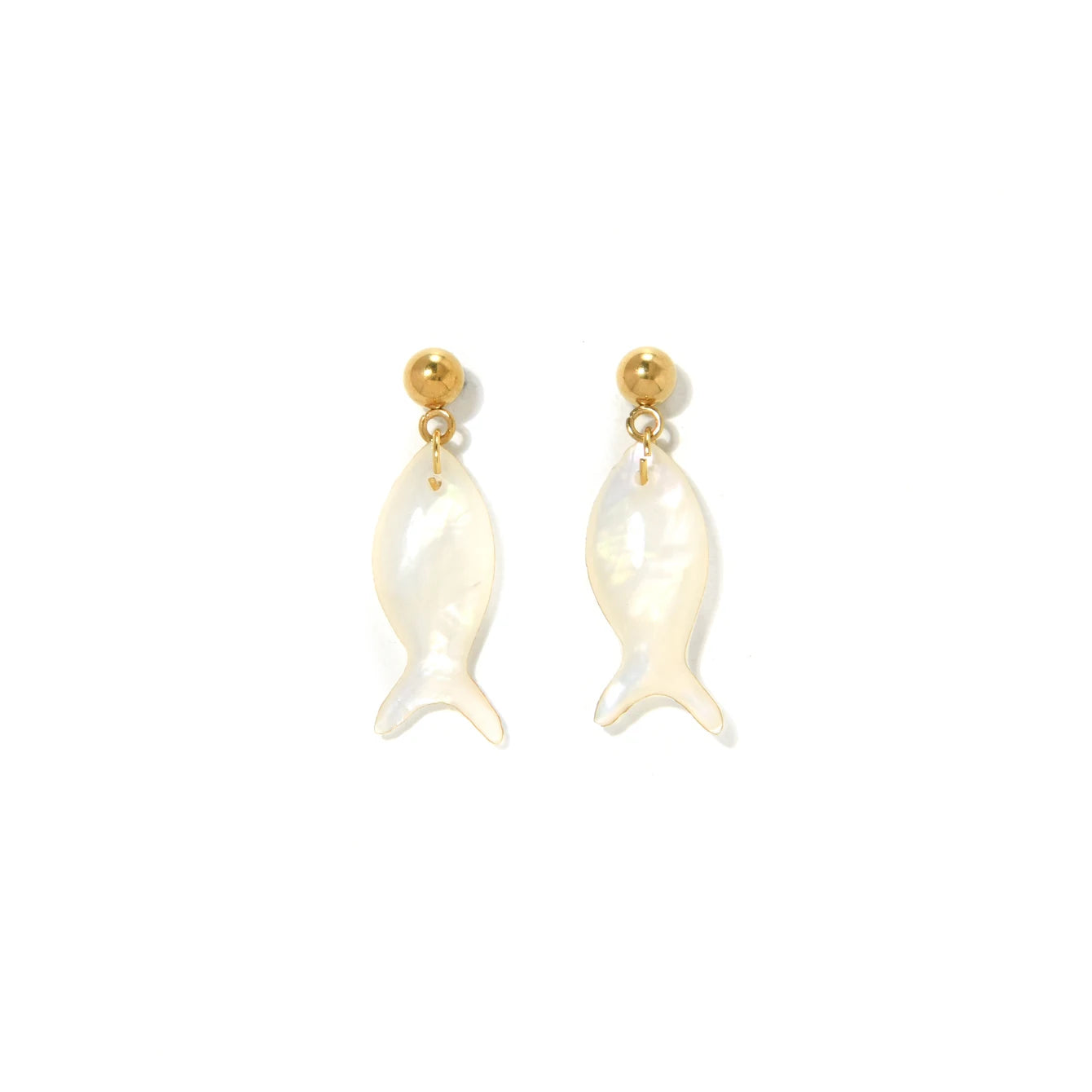 Pastel Shell Fish Pendant Earrings For Women Multicolor Beach Party Jewelry Waterproof Stainless Steel 💖🐟✨