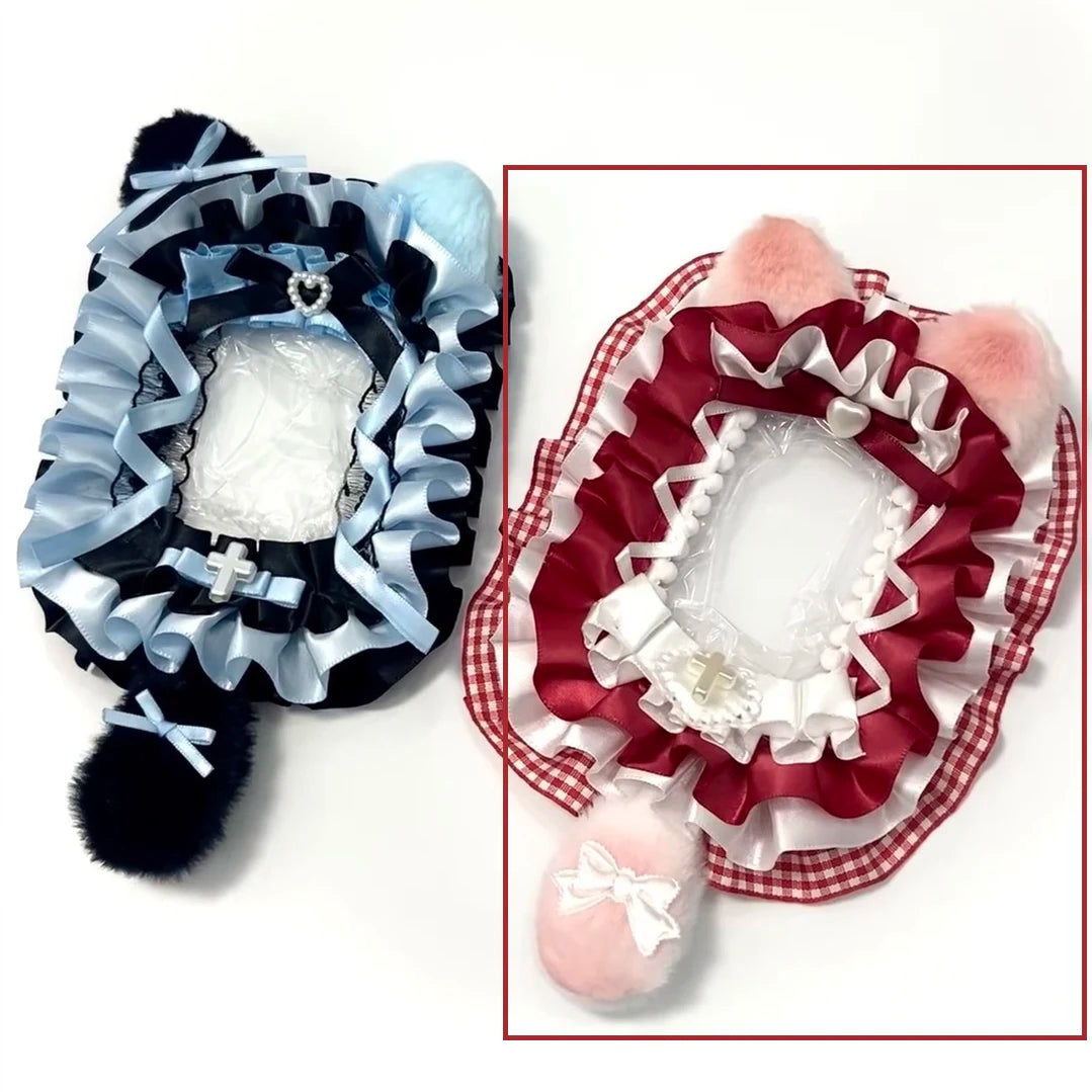 3 Inch Toploader Ruffle Fabric Photo Card Sleeves Lace Photocards Kpop 📷💖