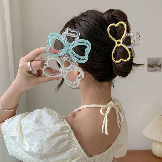 Kawaii Jelly Bow Hair Clips 🎀✨ | Cute Crab Barrette for Ponytails & Hairdos 💖 | Stylish Women’s Accessories