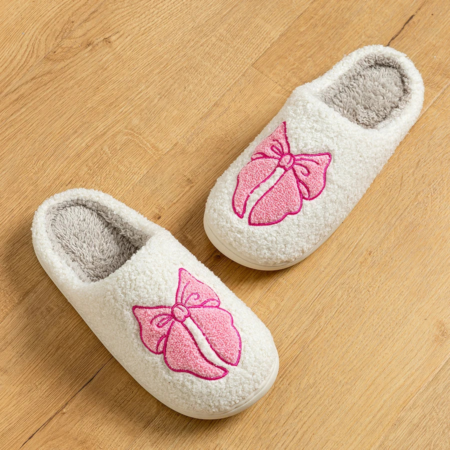 Kawaii Cozy Bow Slippers 🥰✨ | Soft Cotton Indoor Winter Shoes for Ultimate Comfort 🌟