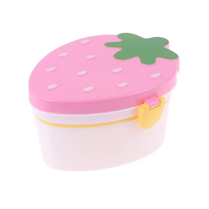 Kawaii Strawberry Lunch Box 🍓✨ | 500ml Cute Bento Box for Kids 🍱💖 | Microwave Safe & Leakproof!