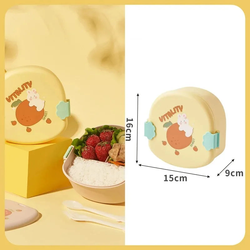 Kawaii Bento Lunch Box 🐸💕 - Adorable Leakproof Food Container for Kids & Toddlers | Perfect for School, Picnics & Travel! 🍱✨
