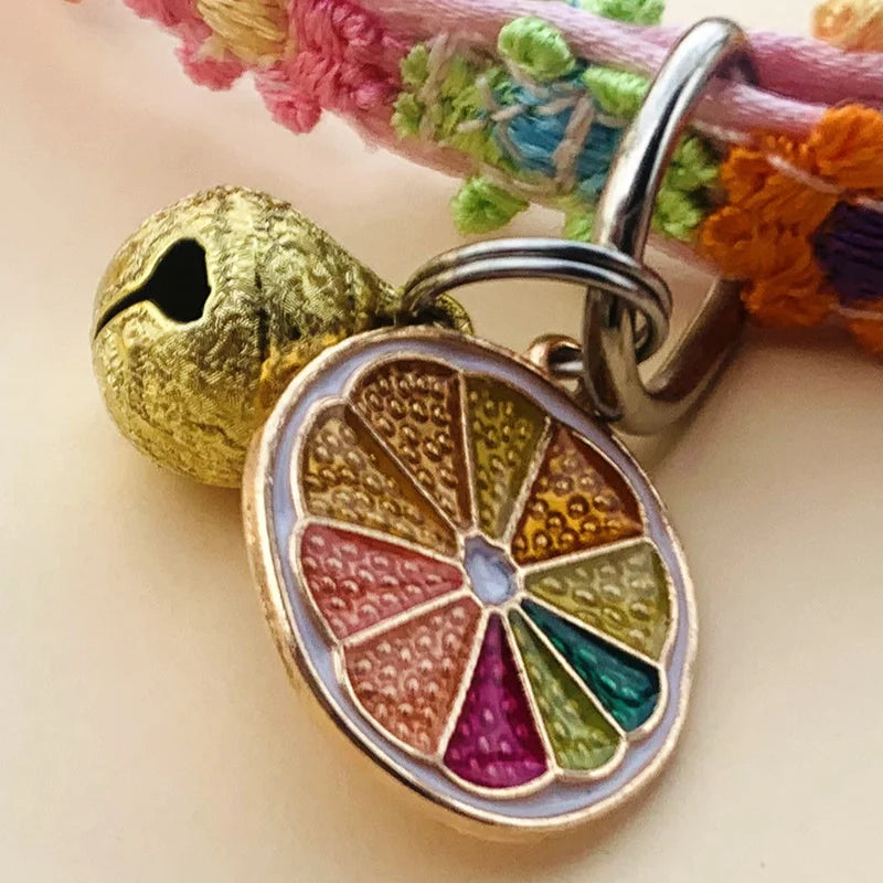 🌈 Whimsical Rainbow Cat Collars with Jingle Bells 🐱✨ | Adjustable Neckwear for Tiny Furballs 🐾