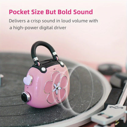 Kawaii DOSS Mini Bluetooth Speaker 🎶💖 - Cute Retro Design, 5W Sound, Perfect Portable Gift!