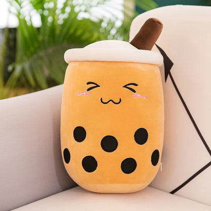 Bubble Tea Buddy ☕️🧸 Plushie - Cute Room Decor & Soft Hug Cushion 🎁✨ - Pixie Quill