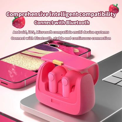Cute Cartoon Bluetooth Earbuds 🎧✨ | HD Sound & Noise Reduction for Gaming & Sports 🌟