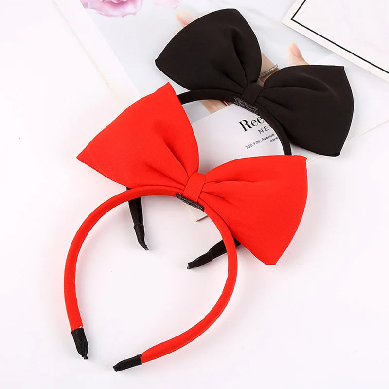 Kawaii Red & Black Bow Hairband 🎀 | Cute & Stylish Headwear for Girls & Women 🌈✨