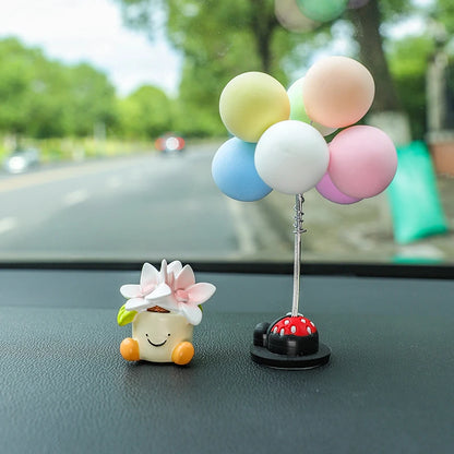 Kawaii Flower Pot Elf 🌸✨ - Adorable Resin Car Interior Decor & Desktop Ornaments 🚗🌼