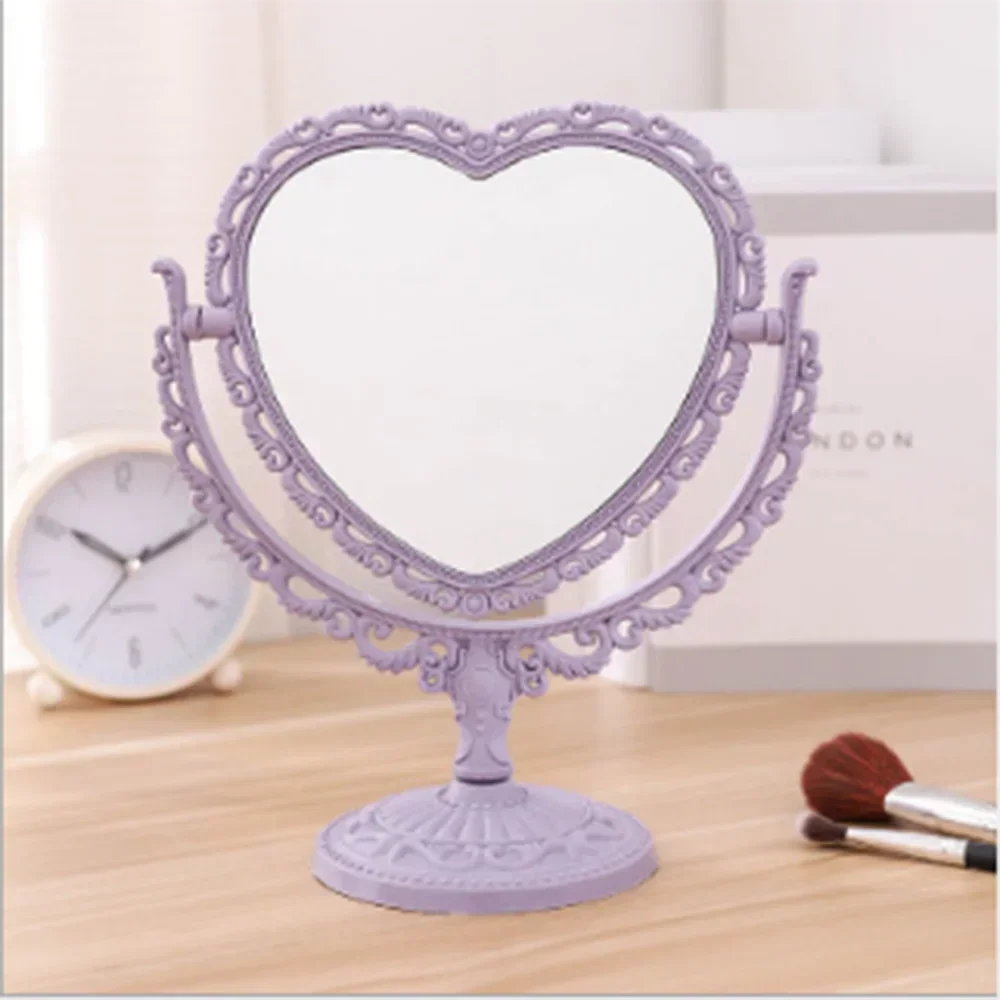 Kawaii Lace Love Mirror 🌸✨ | Portable Double-sided Vanity Mirror for Makeup Magic 💖🎀
