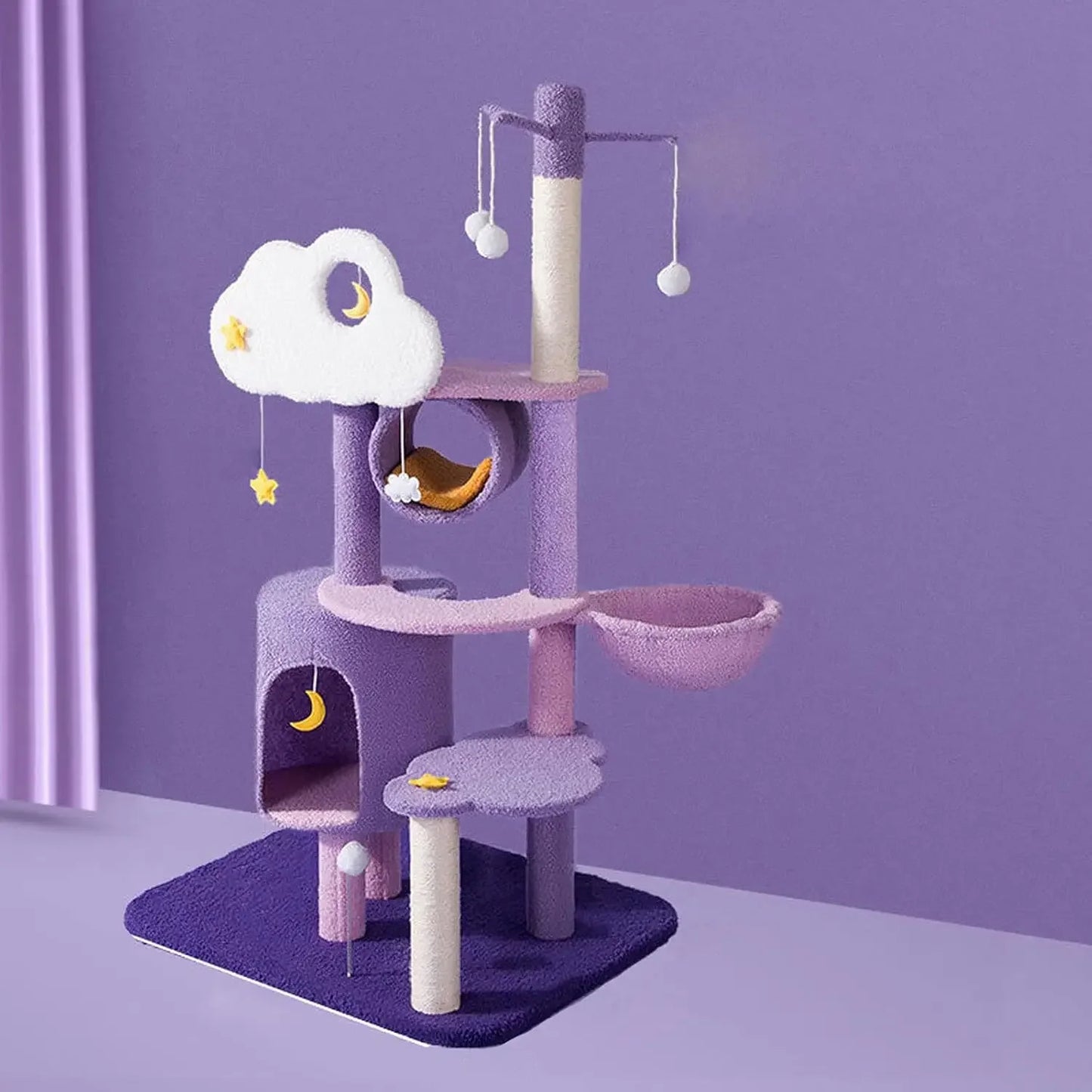 🌟 Dreamy Cat Wonderland Tower 🐾 with Cozy Hammocks & Fun Scratching Posts! 🐱✨