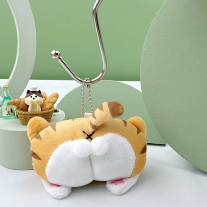 Pastel Cute Cat Dog Plush Keychain Soft Fidget Toy For Backpack Pendant Gift 🐾