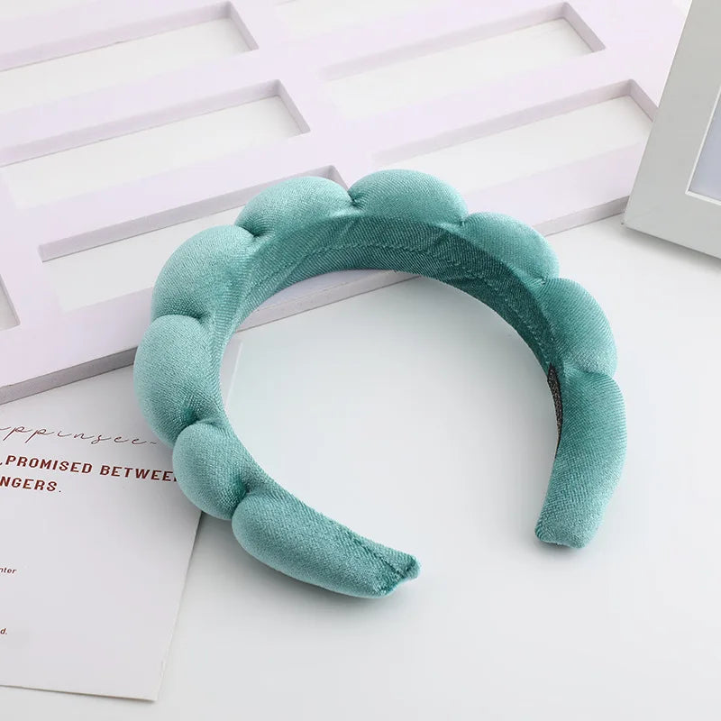 Kawaii Velvet Padded Hair Band 🐰✨| Retro Puffy Headbands for Cute Makeup Looks 🎀 | Stylish Hair Accessories for Women 🌸