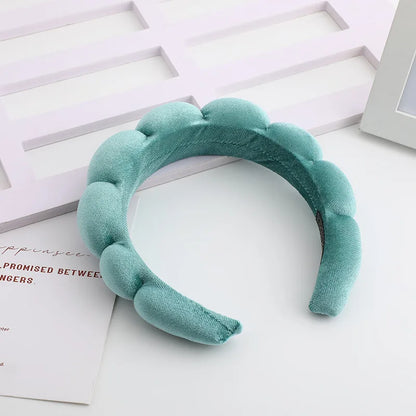 Kawaii Velvet Padded Hair Band 🐰✨| Retro Puffy Headbands for Cute Makeup Looks 🎀 | Stylish Hair Accessories for Women 🌸
